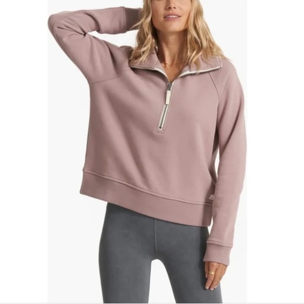 Vuori half zip restore sweatshirt size medium. Mauve pink.